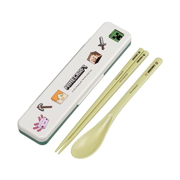 他サイト： スケーター(Skater) 箸 スプーン コンビセット 18cm 抗菌加工 お弁当 大人用 シリコンクッション付きで音がならない 日本製 マインの商品画像