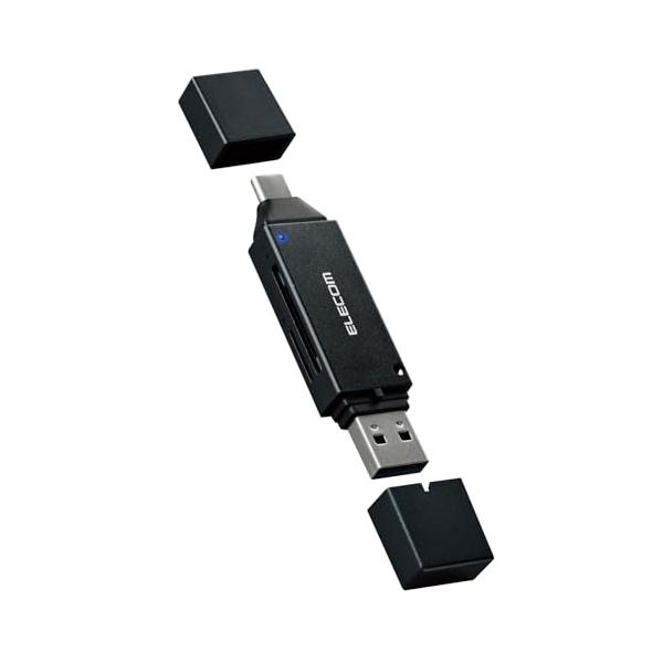 他サイト： エレコム メモリカードリーダー USB Type-C＆USB-A両対応 直挿しタイプ SDHC SD＋microSD USB 5Gbps ブラッの商品画像