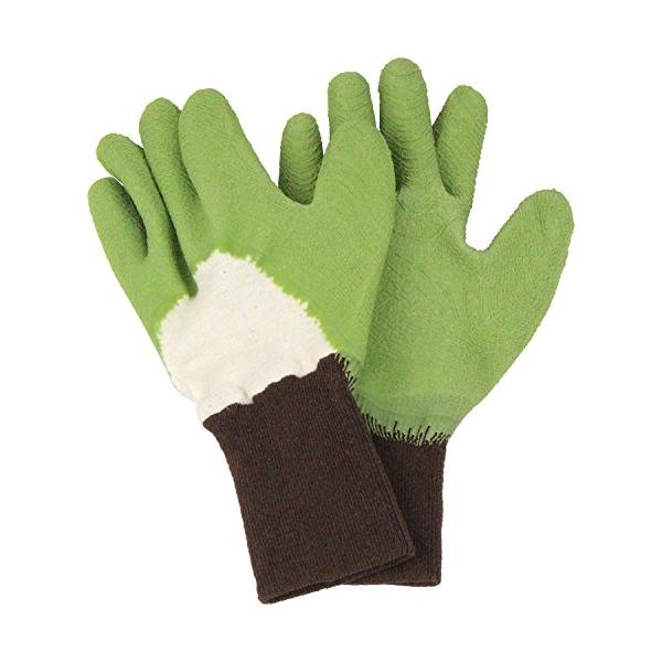 ・グリーン L ・・Size:LColor:グリーン・用途:園芸作業時の手の保護・汚れ防止・特徴:ハードな園芸作業、バラの手入れに最適・サイズ:Lサイズ・色:グリーン・材質:綿・天然ゴム