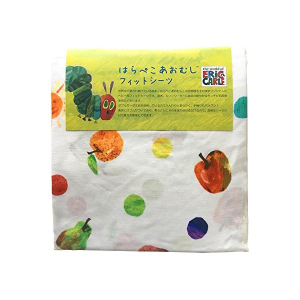 他サイト： baby.e-sleep(ベビーイースリープ)はらぺこあおむしダブルガーゼフィットシーツ ミニサイズ 日本製 60×90cmの商品画像