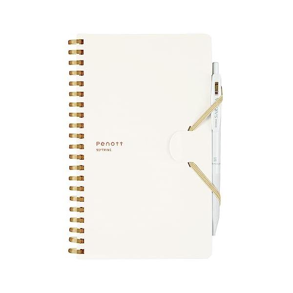 他サイト： コクヨ(KOKUYO) ノート ソフトリングノート Penott B6 変形 5mm方眼 白 ス-SP147S5-Wの商品画像