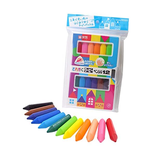 他サイト： サクラクレパス さんかくクーピーペンシル 12色 FYL12-P パックの商品画像