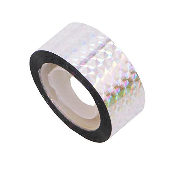 ・銀色  HOT-S・・Color:銀色・【サイズ】幅20mm×約20m巻・【セット内容】3巻・【カラー】銀・【仕様】粘着あり・【特徴】キラキラ輝くホログラム柄のテープです。小物のデコレーションなどにおすすめ。