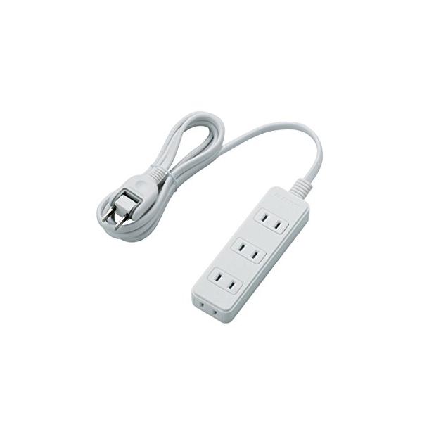他サイト： エレコム 電源タップ 4個口 スイングプラグ 2m ホワイト T-TS02-2420WHの商品画像