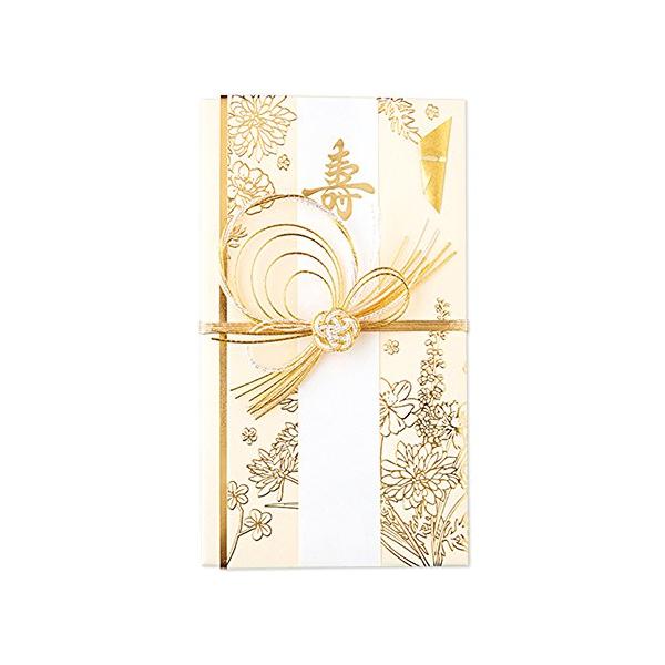 祝儀袋・クリーム 105×185mm キ8C・・Color:クリーム・新しい門出のお祝いにぴったりの祝儀袋です。・【用途】婚礼用 【金額の目安】1万円~10万円くらいまで・「百花」華やかな満開の花々のデザインです。・【カラー】クリーム 【サ...