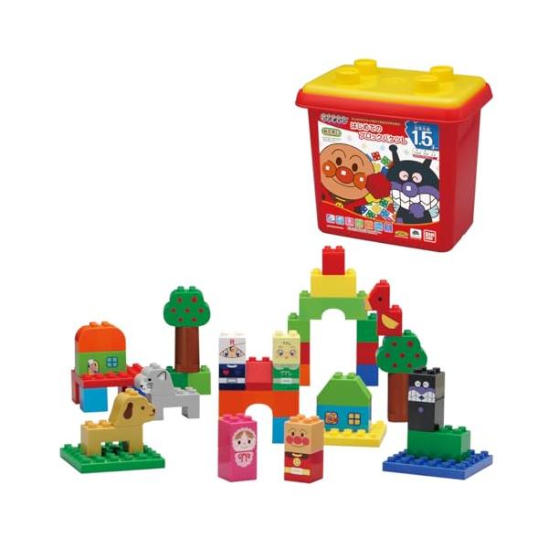 他サイト： アンパンマン はじめてのブロックバケツL 対象年齢 1歳6か月以上の商品画像
