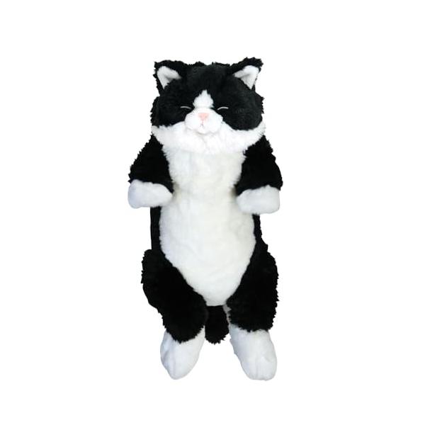 他サイト： サンレモン ひざねこ すやすや ハチワレ 22×14×47cm ぬいぐるみ アニマル かわいい 猫 ネコ 白 黒 P-1283の商品画像