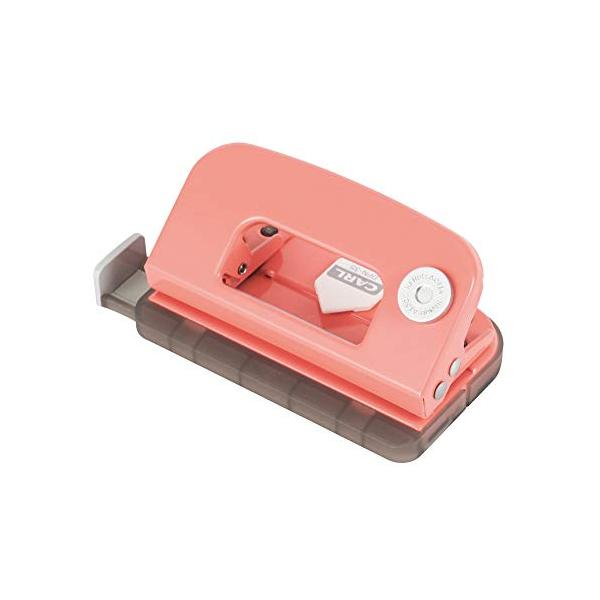 他サイト： カール事務器(CARL) 穴あけパンチ 小型 デコレパンチ 2穴 10枚 ピンク DPN-35-Pの商品画像