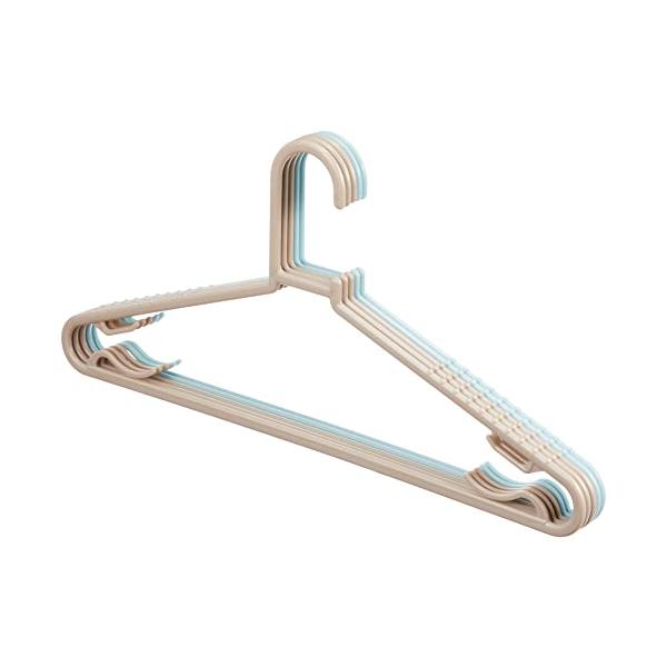 他サイト： 東和産業 洗濯ハンガー Latterior ラテリア 衣類ハンガー ブルー ブラウン 約41×0.5×20cm 5本セットの商品画像