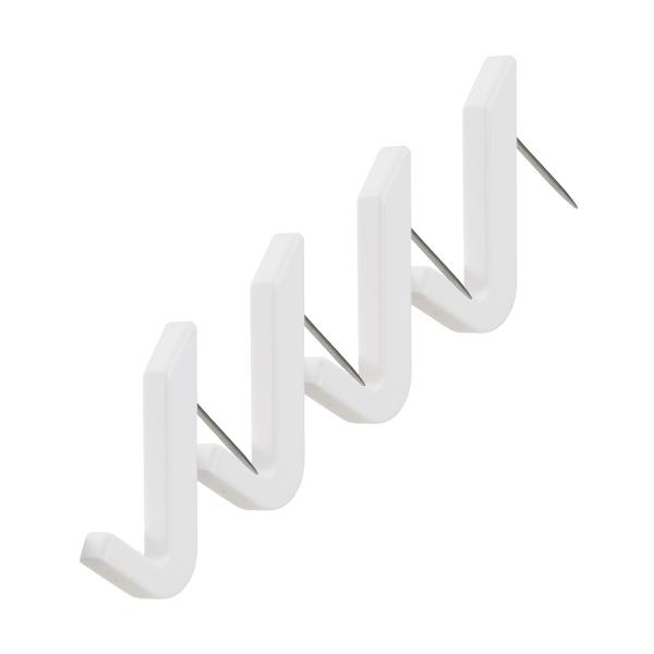 他サイト： レック(LEC) ピンフック 4個入 耐荷重:1kg ホワイト H00402の商品画像