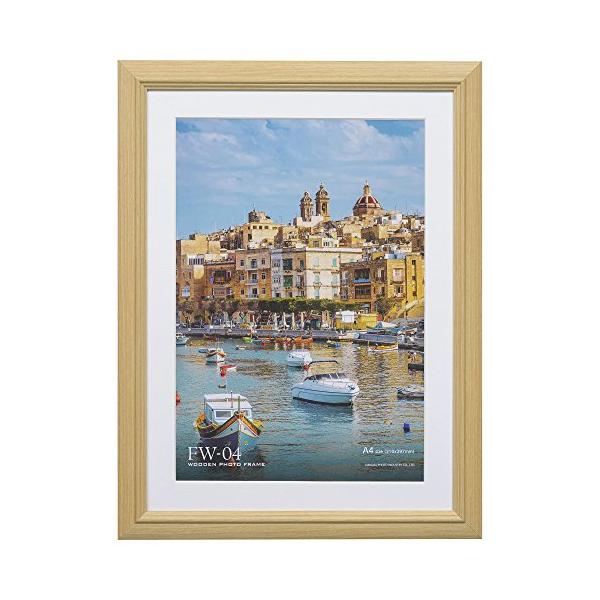 1枚ナチュラル/A4/FW-4-NTA4・Size:A4Style:1枚Color:ナチュラル・パッケージ個数:1・ゆるやかな曲線で温かみ溢れるお手頃価格の木製フォトフレーム・奥行き感を与え作品をより引き立てるVカット(断面斜め裁断加工)マ...