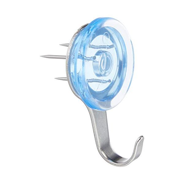 他サイト： 大一鋼業(Markey) 石膏ボード・ベニヤ・木用フック スリーピンフック ブルー 透明 2個入り 耐荷重:7Kgの商品画像