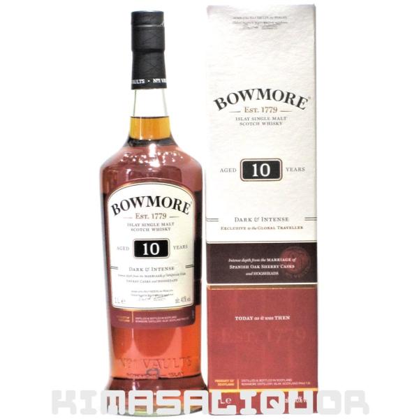 ボウモア 10年 ダーク＆インテンス 並行品 箱付き 40度 1000ml (1L)