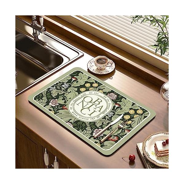 水切り吸水マット食器置きドライングマット水切りマット 食器乾燥マット吸水速乾 約39cm30cm