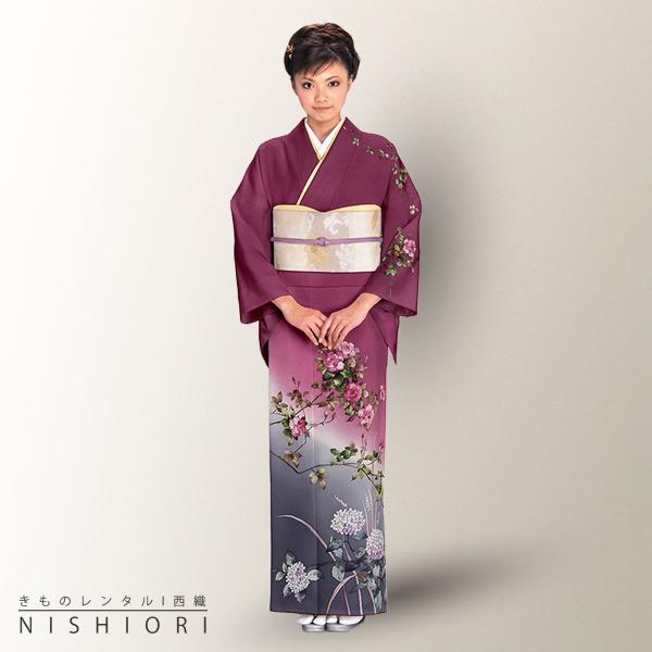 訪問着 フルセットa252B 七五三　入学式　お宮参り　結婚式 訪問着レンタル hw1505 卒業式 母 着物 入学式 ママ 着物レンタル