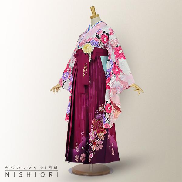 NISHIORI 二尺袖着物 袴 レンタル商品 送料無料 貸衣装 anan HL ピンク