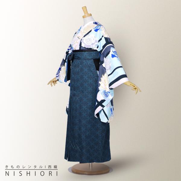 NISHIORI 二尺袖 着物 袴 レンタル商品 貸衣装 CECIL McBEE 青 NISHIORI 二尺袖 着物 袴 レンタル商品 貸衣装 CECIL McBEE 青
