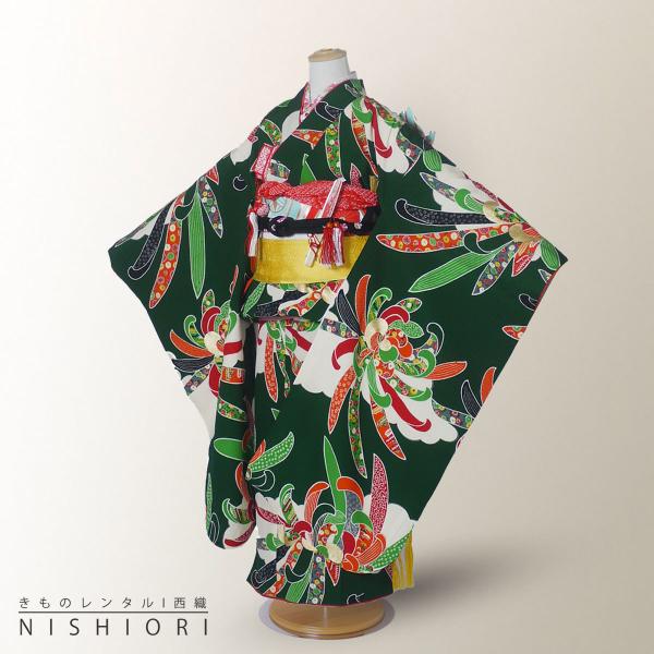 NISHIORI 紅一点 古典 レンタル商品 7歳の七五三 女の子 四つ身 着物