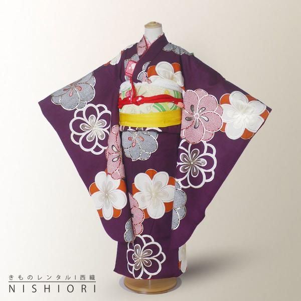 NISHIORI 紅一点 古典 レンタル商品 7歳の七五三 女の子 四つ身 着物