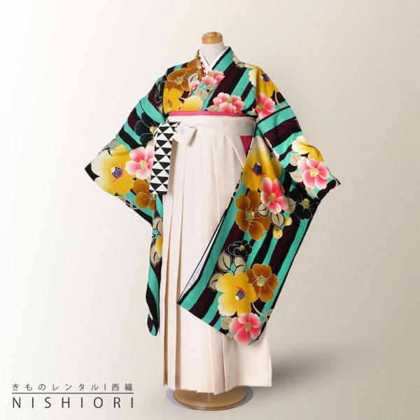 NISHIORI ジュニア 二尺袖 着物 袴 レンタル商品 紅一点 ブランド 往復