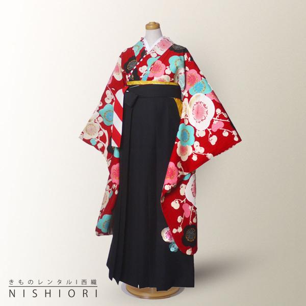 紅一点 ジュニア サイズ ブランド 二尺袖 着物 袴 レンタル 往復貸衣装 卒業式 ジュニア 小学生 対応 緑 黒 ブーツ選択可 NISHIORI ジュニア 二尺袖 着物 袴 レンタル商品 紅一点 ブランド 往復