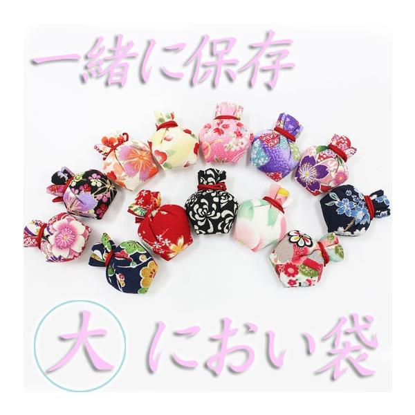 匂い袋 香り袋 おまかせ ちりめん 和柄 巾着型 和装 におい袋 お香