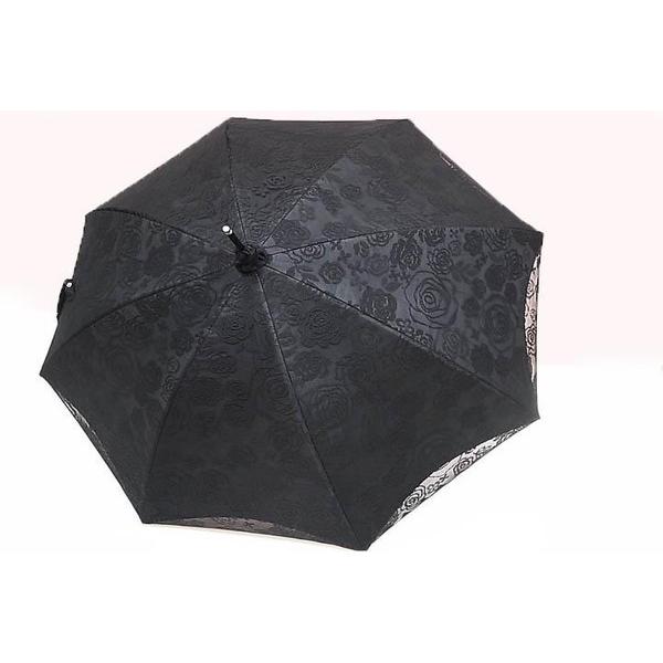 UVカット遮光率99.99%】晴雨兼用 黒 薔薇 総レース 日傘 和装 UVカット遮光率99.99%】晴雨兼用 黒 薔薇 総レース 日傘 和装