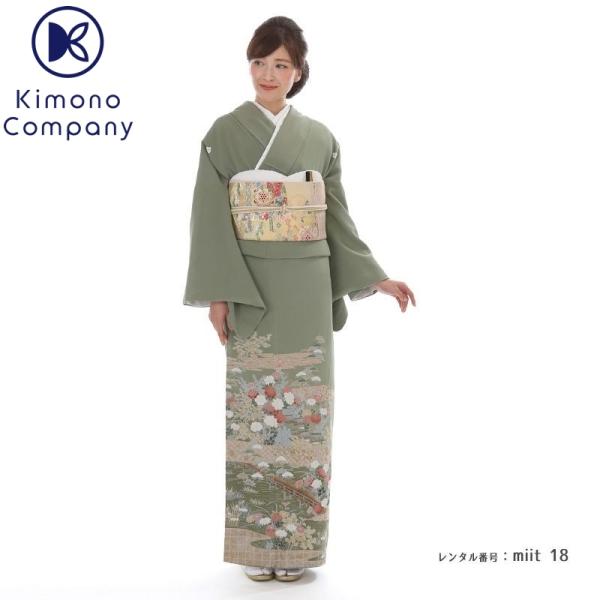 ↓【もっと見る】をクリックして予約状況カレンダーをご確認してください。<商品名>　miit_18　:　308号　グリーン<素材>　表地：正絹100％　裏地：比翼仕立合成繊維<サイズ>　裄66cm・着丈15...