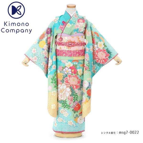 七五三コーデ画像有り「7歳女児着物フルセットレンタル」乙葉 msg7