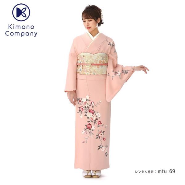 訪問着レンタル 正絹 mtu-69 着物フルセット 結婚式 披露宴 入学式