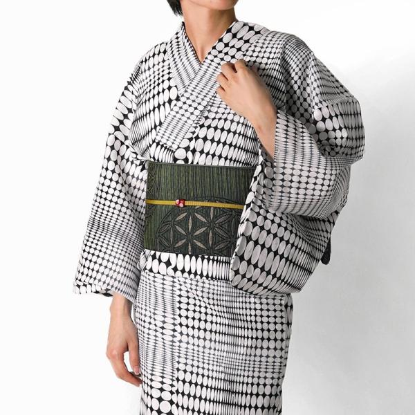 浴衣 単品 水玉 綿紅梅 白 黒 モノトーン モダン 個性的 レトロ レディース 30代 40代 50代 レトロ カッコイイ 夏着物 女性用