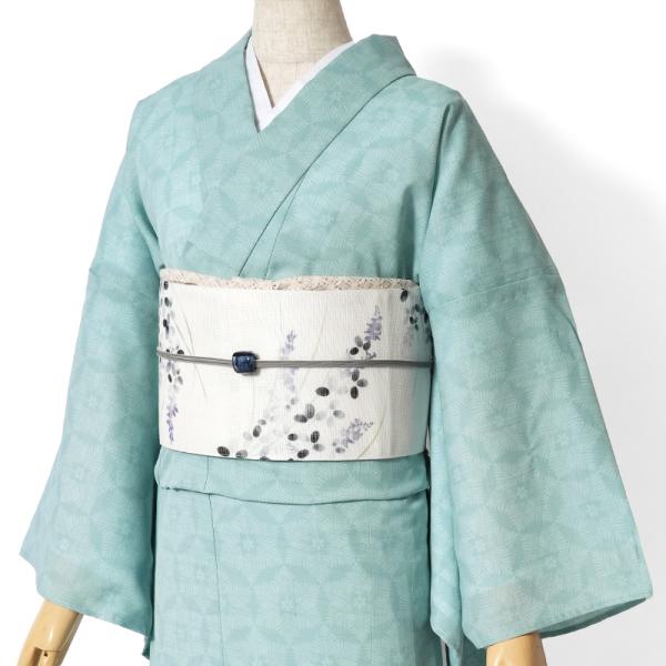 着物 セオアルファ 単衣 JAPAN MODE 松葉雪 水色 洗える着物