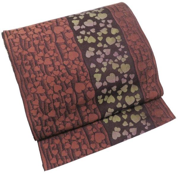 夏物 名古屋帯 なごや帯 未使用 正絹 紗 カジュアル 仕立て上がり 全通  