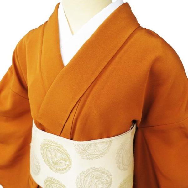 色無地 着物 中古 正絹 袷 フォーマル 紋付き 地模様 紗綾形 薄紅色 身丈158cm 裄64cm M きもの北條 A1080-5 色無地 着物 中古 正絹 袷 フォーマル 紋付き 黄櫨染色 身丈166cm 裄