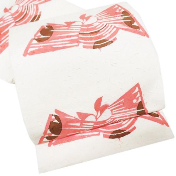 袋帯 中古 リサイクル 正絹 ひげ紬 カジュアル 仕立て上がり 全通 井倉  