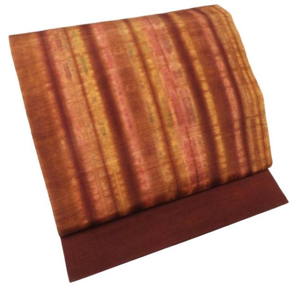 特選 名古屋帯 なごや帯 中古 リサイクル 正絹 紬地 カジュアル 仕立て  