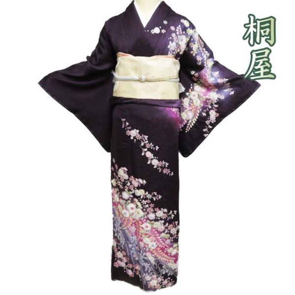 特選 訪問着 着物 未使用 袷 桐屋 徳永正峰 辻が花 絞り 地模様 金通し 