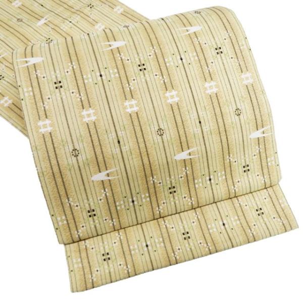 袋帯 中古 リサイクル 正絹 カジュアル 仕立て上がり 六通 花織風 花織  