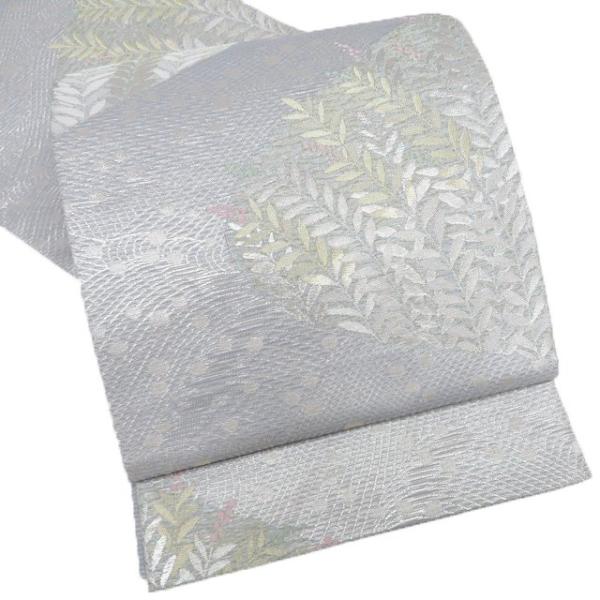 夏物 袋帯 中古 リサイクル 正絹 フォーマル 仕立て上がり 六通 植物  