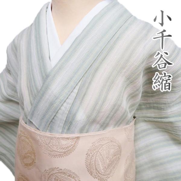 未使用近い 美品 薄物 小千谷縮 高級麻 小紋 夏着物 涼感 上質 未使用品 小千谷縮 ちぢみ 本麻 高級きもの 着物 夏物 涼しい