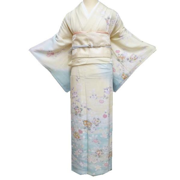 夏物 夏着物 訪問着 着物 未使用 正絹 絽 フォーマル 花の図 橘 女郎花  