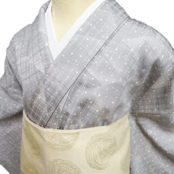 小紋 着物 中古 リサイクル 正絹 袷 カジュアル 紙吹雪模様 地模様 灰色 身丈167cm 裄67.5cm L トール きもの北條 A1196-3 小紋 着物 中古 リサイクル 正絹 袷 カジュアル 紙吹雪模様 地模様
