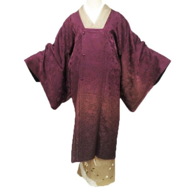 コート 道中着 着物 中古 正絹 堀省平 落款 反端付き 雪輪模様 黒色 身丈118cm 裄69cm きもの北條 A1340-9 コート 道中着 着物 中古 正絹 七宝模様 黒色 多色 身丈110cm 裄70.5cm