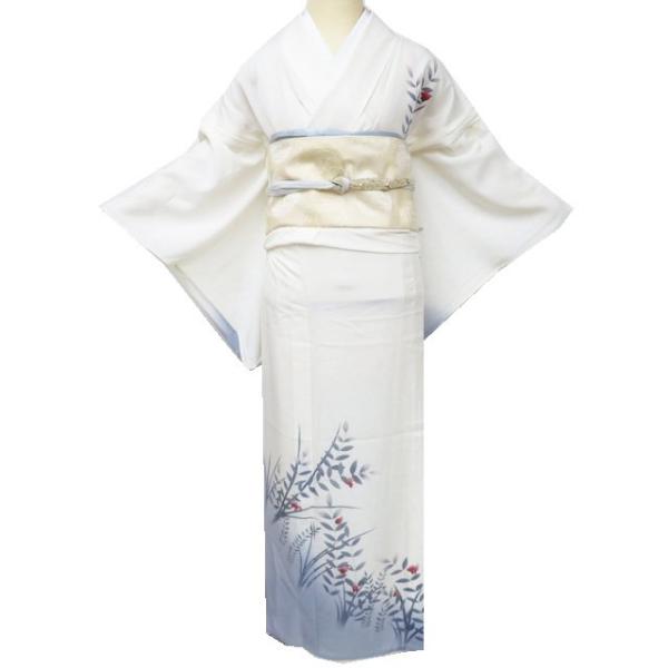 夏着物 絽 付け下げ 紋付 正絹 松 舟 貝桶 イ7106 kimono-hojo_a1257-16