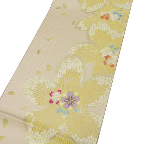 FINAL PRICE】 ☆きもの北條☆ 振袖用 袋帯 桜 リサイクル 着物 成人式 