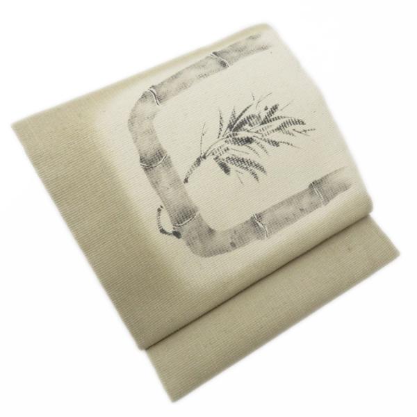 ☆きもの北條☆ 竹の図 気品豊かな装いに 木蘭色 名古屋帯 A634-9  