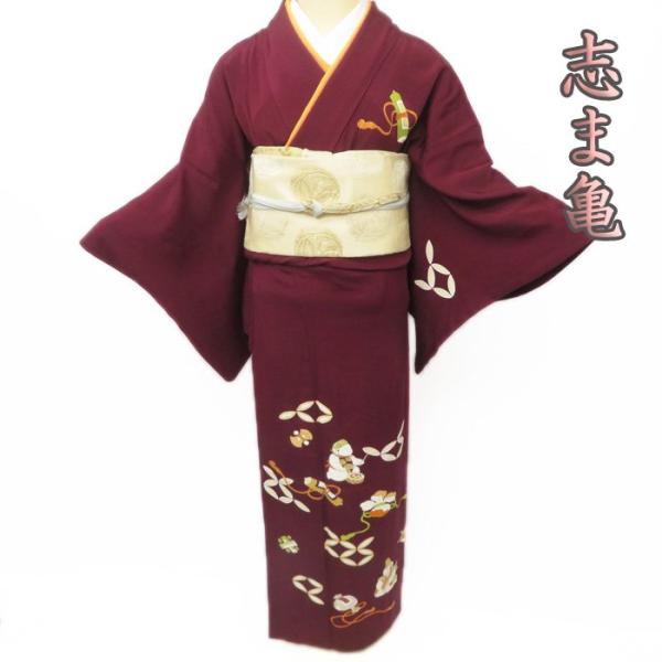 平和屋□極上 銀座 志ま亀 九寸名古屋帯 光琳菊 鬼しぼ縮緬 金彩 逸品