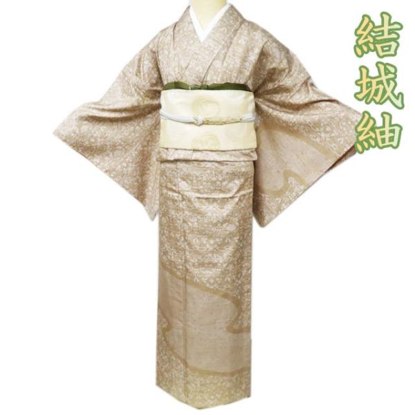 FINAL PRICE】 結城紬 着物 未使用 単衣 セミフォーマル ラベル 三代目  