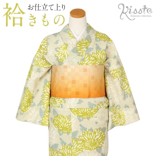 Kisste（キステ） 着物 小紋 袷 ベージュ 万寿菊 L フリーサイズ は