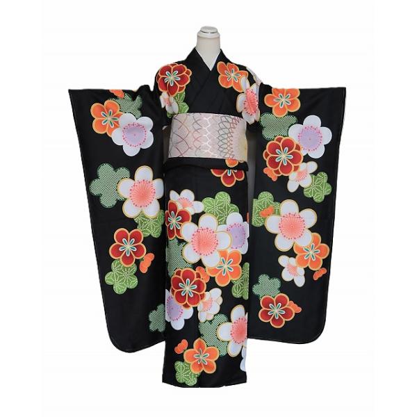 ポリエステル絵羽振袖 K0318-06 送料無料 成人式に 袴姿に 洗える振袖